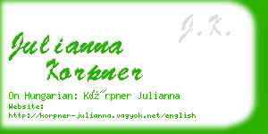 julianna korpner business card